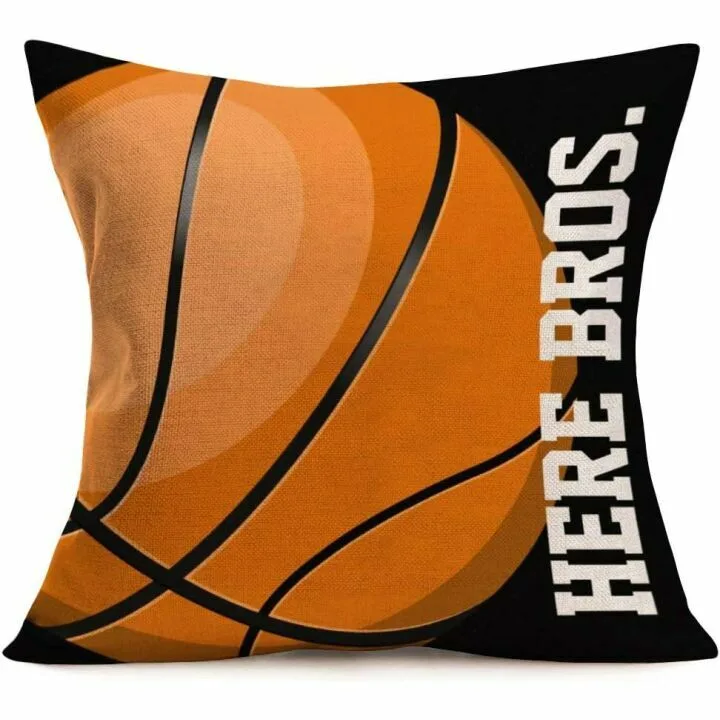 Basketball Pillowcase Set of 4 - Cotton Linen 18x18