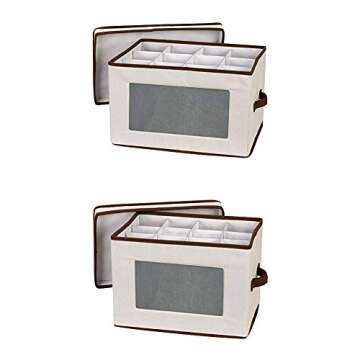 Household Essentials 542 Vision Storage Box with Lid and Handles 544 Stemware Storage Box