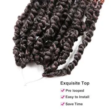 Outernice 8 Packs Pretwisted Passion Twist Crochet Hair - 12 Inch for All Ages
