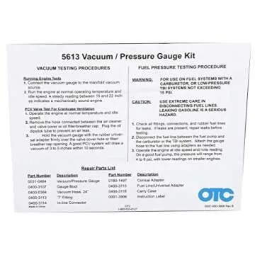 OTC 5613 Vacuum/Pressure Gauge Kit