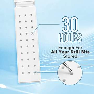 Makartt Nail Drill Bits Holder, Dustproof Stand Displayer Organizer Container 30 Holes Manicure Tools (Not Inlcude Drill Bits)