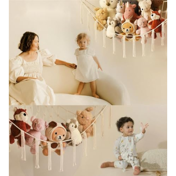 Stuffed Animal Storage Hammock for Kids Playroom