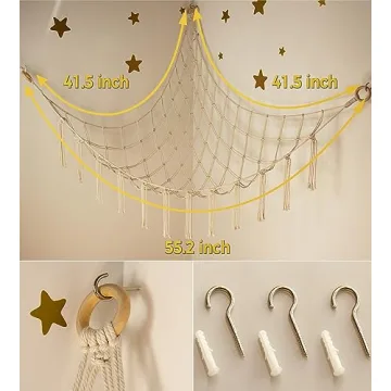 Stuffed Animal Storage Hammock for Kids Playroom