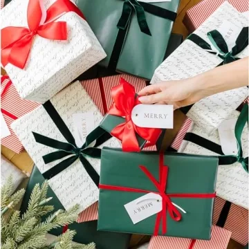 Merry Market Premium Christmas Wrapping Paper Set - 3 Rolls