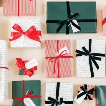 Merry Market Premium Christmas Wrapping Paper Set - 3 Rolls