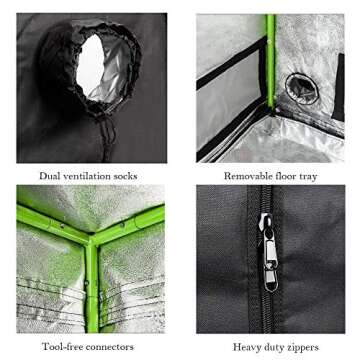 CoolGrows 2x2 Mylar Grow Tent for Plants Indoors