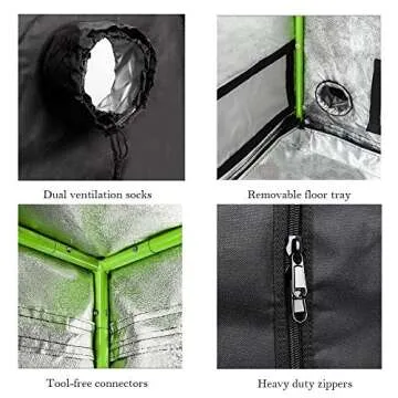 CoolGrows 2x2 Mylar Grow Tent for Plants Indoors