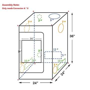 CoolGrows 2x2 Mylar Grow Tent for Plants Indoors