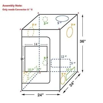 CoolGrows 2x2 Mylar Grow Tent for Plants Indoors