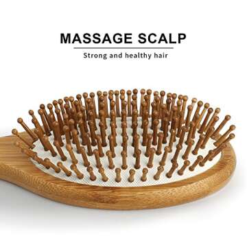 Nipoo Wooden Paddle Hair Brush - Detangle & Massage Scalp