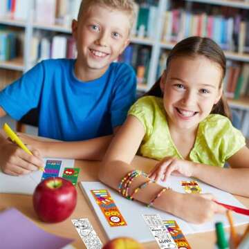 3sscha 72Pcs 100th Day of School Color Your Own Bookmarks, Kids DIY Coloring Blank Bookmarks 100 Days Celebration Classroom Activity Party Supplies Party Game Prize Goodie Bag Fillers Reading Rewards