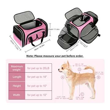 Comfortable Expandable Pet Carrier - Airline Approved