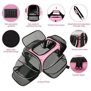 Comfortable Expandable Pet Carrier - Airline Approved