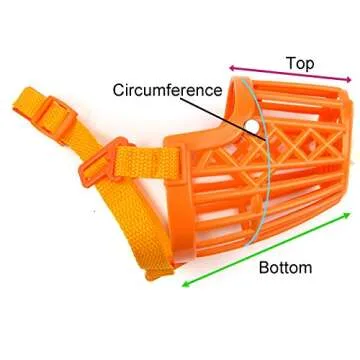 Alfie Pet - Paxton Adjustable Quick Fit Plastic Muzzle - Color: Orange, Size: Small