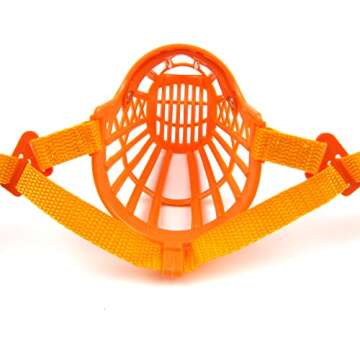 Alfie Pet - Paxton Adjustable Quick Fit Plastic Muzzle - Color: Orange, Size: Small