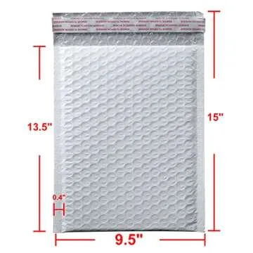 9527 Product Self Sealing Poly Bubble Mailers 9.5"x 13.5" Padded Shipping Envelopes 25Pcs