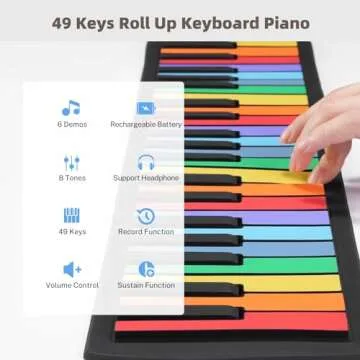 POGOLAB Portable 49 Key Roll Up Keyboard Piano