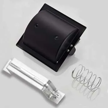 Black Recessed Toilet Paper Holder, Wall-Mounted Tissue Paper Holder Stainless Steel Toilet Paper Holder for Bathroom Accessories, Rear Mounting Bracket Included