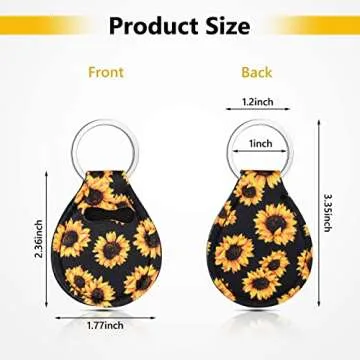 Valyria 10 Pcs Coin Holder Quarter Keeper Keychain Keyring Universal AA Medallion Keychains for Wome...
