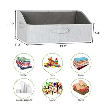 KEEGH Closet Baskets and Storage Bins for Shelves Linen Closet Shelf Organizers and Storage Box Trap...