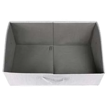 KEEGH Closet Baskets and Storage Bins for Shelves Linen Closet Shelf Organizers and Storage Box Trapezoid Storage Bins Shelf Baskets with Handles for Closet Organization (Grey, 3 Pack)