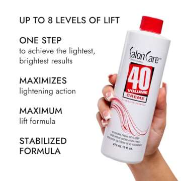 Salon Care 40 Volume Creme Developer 16 Oz
