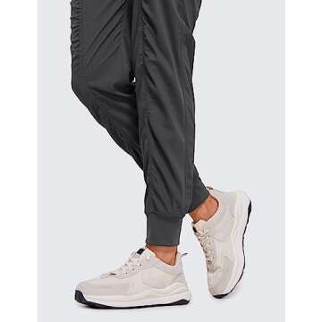 CRZ YOGA Lightweight Workout Joggers for Women, High Waisted Outdoor Running Casual Track Pants with Pockets Ink Gray Medium