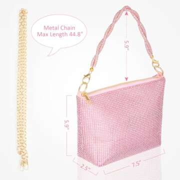 Afashor Evening Bag Rhinestone Purse for Party Weddings