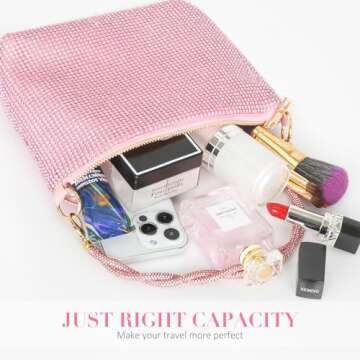 Afashor Evening Bag Rhinestone Purse for Party Weddings