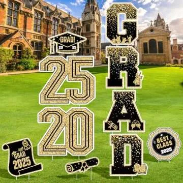 2025 Graduation Yard Sign Set – Vibrant Outdoor Decorations