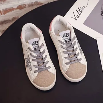 Auhoho Kids Glitter Star Lightweight Sneakers for Boys and Girls 13 M US Little Kid