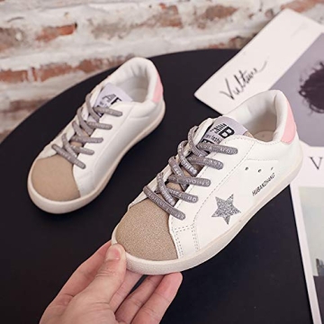 Auhoho Kids Glitter Star Lightweight Sneakers for Boys and Girls 13 M US Little Kid