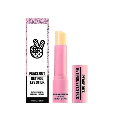 PEACE OUT Skincare Retinol Eye Stick, Daily Retinol Anti-Aging Under Eye Serum Balm, Helps Reduce Fi...