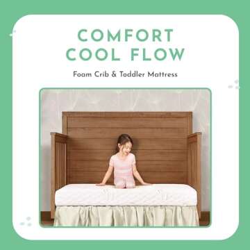 Evolur Comfort Cool Flow Foam Crib & Toddler Mattress Unique Design