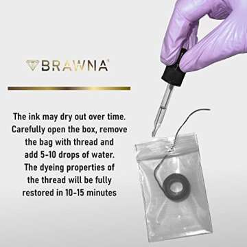 BRAWNA 3 Pack Pre Inked Mapping String - Precision Brow & Lip Tool
