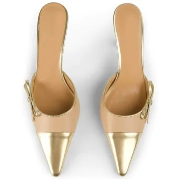 CKSNDLF Elegant Bow Tie Kitten Heels for Women