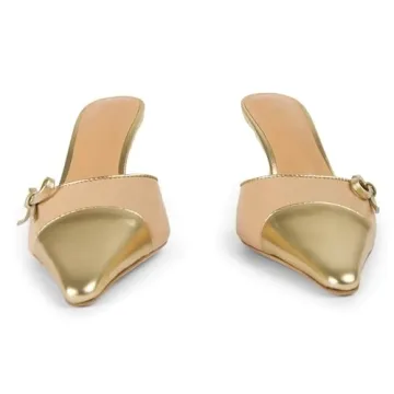 CKSNDLF Elegant Bow Tie Kitten Heels for Women