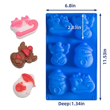 Silicone Christmas Baking Mold Set for Fun Activities