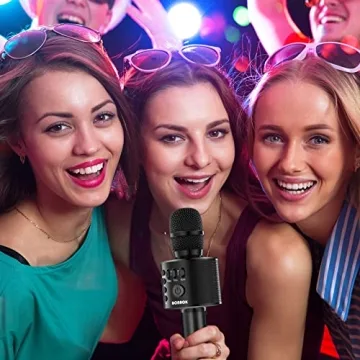 BONAOK Wireless Bluetooth Karaoke Microphone - Q37