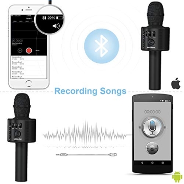 BONAOK Wireless Bluetooth Karaoke Microphone - Q37