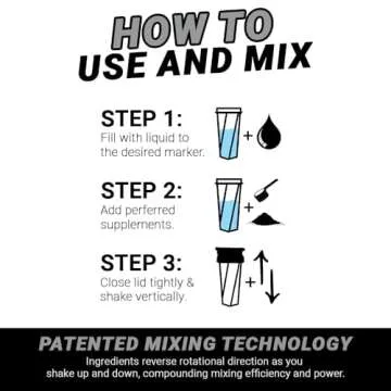 HELIMIX 2.0 Vortex Blender Shaker Bottle Holds upto 28oz | No Blending Ball or Whisk | USA Made | Portable Pre Workout Whey Protein Drink Shaker Cup | Mixes Cocktails Smoothies Shakes | Top Rack Safe