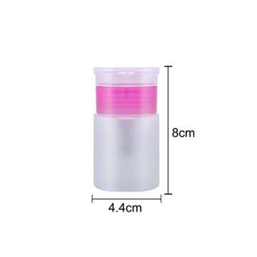 2 Pieces 60ml Push Down Empty Pump Dispenser Bottle Nail Polish Remover Pump Empty Bottle Dispenser ...