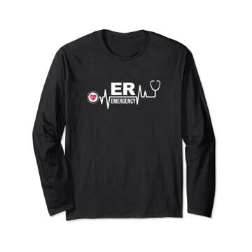 Emergency Room Hospital Doctor Nurse, RN, ER Nurse Long Sleeve T-Shirt