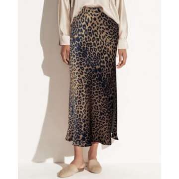 Trendy Elastic Waistband Satin A Line Maxi Skirt
