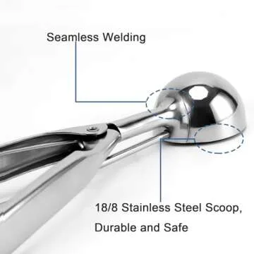 Cookie Scoop Set, Small/1 Tbsp, Medium/1.5 Tbsp, Large/2 Tbsp, Cookie Scoops for Baking Set of 3, Cookie Dough Scoop