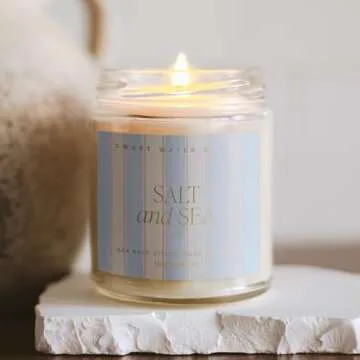 Ocean-Inspired Soy Candle for Home Relaxation and Decor