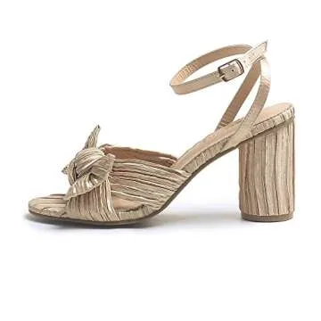 Amoji Chic Block Heeled Sandals for Women