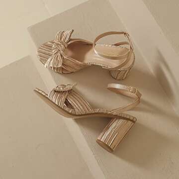 Amoji Chic Block Heeled Sandals for Women