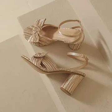 Amoji Chic Block Heeled Sandals for Women