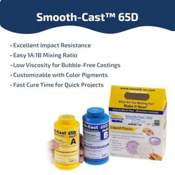Smooth-Cast™ 65D Semi-Rigid Urethane Casting Resin, Trial Size Unit